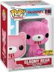 POP GLOOMY BEAR 1190 PINK FLOCKED HOT TOPIC EXCLUSIVE
