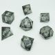 Poly Dice 7-Set Cube Liquid Core Molten Quicksilver