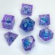 Poly Dice 7-Set Cube Liquid Core Molten Galaxy