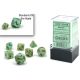 Marble: Mini-Polyhedral Green/dark green 7-Die Set