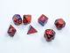 Gemini: Mini-Polyhedral Purple-Red/gold 7-Die Set