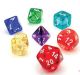 Prism Translucent GM and Beginner Polyhedral Rainbow/White 7-Die Set