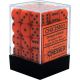 Opaque 12mm d6 Orange/black Dice Block™ (36 dice)