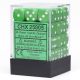 Opaque 12mm d6 Green/White Dice Block™ (36 dice)