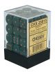Opaque 12mm d6 Dusty Green/copper Dice Block™ (36 dice)