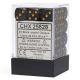 Opaque 12mm d6 Black/gold Dice Block™ (36 dice)