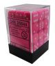 Opaque 12mm d6 Pink/white Dice Block™ (36 dice)