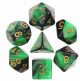 Blend Polyhedral Black-Green with gold 7-Die Set