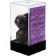 Gemini® Polyhedral Black-Purple/gold 7-Die Set