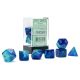 Gemini: Poly Blue-Blue/light blue Luminary 7-Die Set