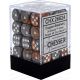 Gemini® 12mm d6 Copper-Steel/white Dice Block™ (36 dice)