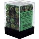 Gemini® 12mm d6 Black-Green/gold Dice Block™ (36 dice)