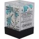 Gemini® 12mm d6 Teal-White/black Dice Block™ (36 dice)