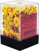 Gemini® 12mm d6 Red-Yellow/silver Dice Block™ (36 dice)