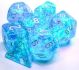 Borealis® Polyhedral Sky Blue/white Luminary™ 7-Die Set