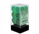Boreals 2 Light Green w/ Gold 16mm (Standard) 12 Dice Set