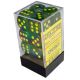 Borealis® 16mm d6 Maple Green/yellow Dice Block™ (12 dice)