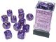Borealis® 16mm d6 Royal Purple/gold Luminary™ Dice Block™ (12 dice)