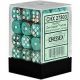 Marble 12mm d6 Oxi-Copper™/white Dice Block™ (36 dice)