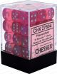 Borealis 2 Pink w/ Silver 12mm (Small) 36 Dice Set