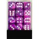 Festive® 12mm d6 Violet/white Dice Block™ (36 dice)