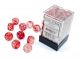 Nebula® 12mm d6 Red/silver Luminary™ Dice Block™ (36 dice)
