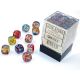 Nebula® 12mm d6 Primary™/blue Luminary™ Dice Block™ (36 dice)