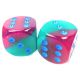 d6 Single 50mm Gemini LUMINARY Gel green and pink with blue