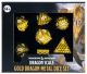 DND METAL 7 DICE SET DRAGON SCALE GOLD