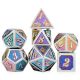 Metal Polyhedral Dice Set 14mm Rainbow Antique (7)