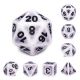 Antiqued with Black Numbers Polyhedral (7) Dice Set