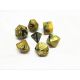 Blended Black/Yellow with Gold Polyhedral 7 Dice Set