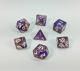 Blended Copper/Purple with White Polyhedral 7 Dice Set