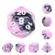 Blueberry Smoothie Pink Black Blend with White Polyhedral 7 Die Set