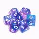 Tranparent Blend Colorful Crystal Dream Polyhedral Dice Set (7)