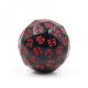 D60 60 sided die Black with Red Numbers