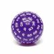 100 sided d100 Purple Die with White Numbers