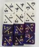 Counter Dice: Negative/Positive D6 Glitter Dark Purple & WHITE (12)