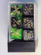 Counter Dice: Negative/Positive D6 Pearl Black & Pearl Black/Green (12)