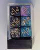Counter Dice: Negative/Positive D6 Pearl Black & Purple/Blue Glitter (12)