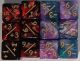 Counter Dice: Negative/Positive D6 Red Black Pearl & Purple/Blue Glitter (12)