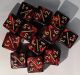 Counter Dice D6: Positive Black/Red Swirl Pearl D6(12)