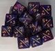 Counter Dice D6: Positive Dark Purple Glitter d6 (12)