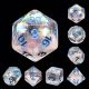 Blue Notes Glitter Polyhedral 7 Dice Set