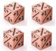 Metal Counter Dice: 16mm Positive D6 Copper (4)