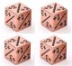 Metal Counter Dice: 12mm Positive D6 Copper (4)