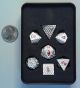 Metal: Polyhedral Silver Dragon Red Eye Dice Set (7)