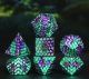 Metal: Polyhedral Purple Teal Dragon Eye Dice Set (7)