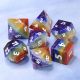 16mm Rainbow Gemstone Poly Dice