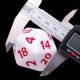 40mm Titan D20 White Die with Red Numbers